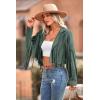 imagePRETTYGARDEN Womens Fringe Faux Suede Leather Jackets 2025 Fashion Tassel Motorcycle Cropped CoatsGreen