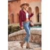 imagePRETTYGARDEN Womens Fringe Faux Suede Leather Jackets 2025 Fashion Tassel Motorcycle Cropped CoatsWine Red