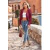 imagePRETTYGARDEN Womens Fringe Faux Suede Leather Jackets 2025 Fashion Tassel Motorcycle Cropped CoatsWine Red