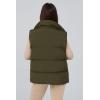 imagePRETTYGARDEN Womens Puffer Jacket Vests Casual Sleeveless Stand Collar Zip Up Coats Warm Winter OuterwearArmy Green