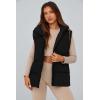 imagePRETTYGARDEN Womens Puffer Jacket Vests Casual Sleeveless Stand Collar Zip Up Coats Warm Winter OuterwearBlack