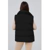 imagePRETTYGARDEN Womens Puffer Jacket Vests Casual Sleeveless Stand Collar Zip Up Coats Warm Winter OuterwearBlack