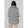 imagePRETTYGARDEN Womens Puffer Jacket Vests Casual Sleeveless Stand Collar Zip Up Coats Warm Winter OuterwearLight Grey