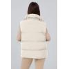 imagePRETTYGARDEN Womens Puffer Jacket Vests Casual Sleeveless Stand Collar Zip Up Coats Warm Winter OuterwearWhite