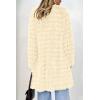 imagePRETTYGARDEN Womens Winter Faux Fur Jackets Fall Fashion Open Front Long Shaggy Coat OuterwearBeige Yellow