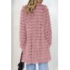 imagePRETTYGARDEN Womens Winter Faux Fur Jackets Fall Fashion Open Front Long Shaggy Coat OuterwearPink