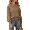 imagePRETTYGARDEN Womens 2025 Winter Pullover Sweater Casual Long Sleeve Crewneck Loose Chunky Knit Jumper Tops BlouseKhaki