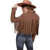imagePRETTYGARDEN Womens Fringe Faux Suede Leather Jackets 2025 Fashion Tassel Motorcycle Cropped CoatsCoffee