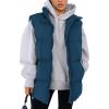 imagePRETTYGARDEN Womens Puffer Jacket Vests Casual Sleeveless Stand Collar Zip Up Coats Warm Winter OuterwearDark Blue