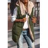 imagePRETTYGARDEN Womens 2025 Fall Reversible Vests Sleeveless Fleece Jacket Zip Up Hoodie Pockets Long Warm Winter Coat OuterwearArmy Green