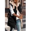imagePRETTYGARDEN Womens 2025 Fall Reversible Vests Sleeveless Fleece Jacket Zip Up Hoodie Pockets Long Warm Winter Coat OuterwearBlack