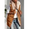 imagePRETTYGARDEN Womens 2025 Fall Reversible Vests Sleeveless Fleece Jacket Zip Up Hoodie Pockets Long Warm Winter Coat OuterwearBrown