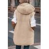 imagePRETTYGARDEN Womens 2025 Fall Reversible Vests Sleeveless Fleece Jacket Zip Up Hoodie Pockets Long Warm Winter Coat OuterwearBrown
