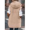 imagePRETTYGARDEN Womens 2025 Fall Reversible Vests Sleeveless Fleece Jacket Zip Up Hoodie Pockets Long Warm Winter Coat OuterwearCoffee