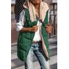 imagePRETTYGARDEN Womens 2025 Fall Reversible Vests Sleeveless Fleece Jacket Zip Up Hoodie Pockets Long Warm Winter Coat OuterwearDark Green