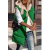 imagePRETTYGARDEN Womens 2025 Fall Reversible Vests Sleeveless Fleece Jacket Zip Up Hoodie Pockets Long Warm Winter Coat OuterwearGreen