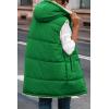 imagePRETTYGARDEN Womens 2025 Fall Reversible Vests Sleeveless Fleece Jacket Zip Up Hoodie Pockets Long Warm Winter Coat OuterwearGreen