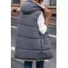 imagePRETTYGARDEN Womens 2025 Fall Reversible Vests Sleeveless Fleece Jacket Zip Up Hoodie Pockets Long Warm Winter Coat OuterwearGrey Blue