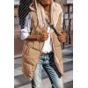 imagePRETTYGARDEN Womens 2025 Fall Reversible Vests Sleeveless Fleece Jacket Zip Up Hoodie Pockets Long Warm Winter Coat OuterwearLight Camel