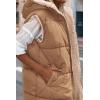 imagePRETTYGARDEN Womens 2025 Fall Reversible Vests Sleeveless Fleece Jacket Zip Up Hoodie Pockets Long Warm Winter Coat OuterwearLight Camel