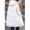 imagePRETTYGARDEN Womens 2025 Fall Reversible Vests Sleeveless Fleece Jacket Zip Up Hoodie Pockets Long Warm Winter Coat OuterwearWhite