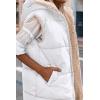 imagePRETTYGARDEN Womens 2025 Fall Reversible Vests Sleeveless Fleece Jacket Zip Up Hoodie Pockets Long Warm Winter Coat OuterwearWhite