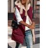 imagePRETTYGARDEN Womens 2025 Fall Reversible Vests Sleeveless Fleece Jacket Zip Up Hoodie Pockets Long Warm Winter Coat OuterwearWine Red