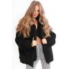 imagePRETTYGARDEN Womens Fashion Winter Coat Sherpa Fleece Faux Fur Shearling Oversized Trendy Jackets Warm OuterwearBlack