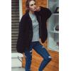 imagePRETTYGARDEN Womens Fashion Winter Coat Sherpa Fleece Faux Fur Shearling Oversized Trendy Jackets Warm OuterwearBlack