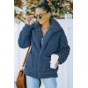 imagePRETTYGARDEN Womens Fashion Winter Coat Sherpa Fleece Faux Fur Shearling Oversized Trendy Jackets Warm OuterwearBlue