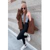 imagePRETTYGARDEN Womens Fashion Winter Coat Sherpa Fleece Faux Fur Shearling Oversized Trendy Jackets Warm OuterwearBrown