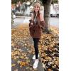 imagePRETTYGARDEN Womens Fashion Winter Coat Sherpa Fleece Faux Fur Shearling Oversized Trendy Jackets Warm OuterwearBrown