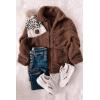 imagePRETTYGARDEN Womens Fashion Winter Coat Sherpa Fleece Faux Fur Shearling Oversized Trendy Jackets Warm OuterwearBrown