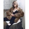 imagePRETTYGARDEN Womens Fashion Winter Coat Sherpa Fleece Faux Fur Shearling Oversized Trendy Jackets Warm OuterwearCoffee