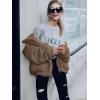 imagePRETTYGARDEN Womens Fashion Winter Coat Sherpa Fleece Faux Fur Shearling Oversized Trendy Jackets Warm OuterwearCoffee