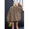 imagePRETTYGARDEN Womens Fashion Winter Coat Sherpa Fleece Faux Fur Shearling Oversized Trendy Jackets Warm OuterwearCoffee