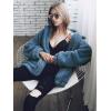 imagePRETTYGARDEN Womens Fashion Winter Coat Sherpa Fleece Faux Fur Shearling Oversized Trendy Jackets Warm OuterwearDark Blue