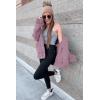 imagePRETTYGARDEN Womens Fashion Winter Coat Sherpa Fleece Faux Fur Shearling Oversized Trendy Jackets Warm OuterwearDark Pink