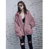 imagePRETTYGARDEN Womens Fashion Winter Coat Sherpa Fleece Faux Fur Shearling Oversized Trendy Jackets Warm OuterwearDark Pink