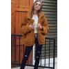 imagePRETTYGARDEN Womens Fashion Winter Coat Sherpa Fleece Faux Fur Shearling Oversized Trendy Jackets Warm OuterwearGolden