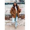 imagePRETTYGARDEN Womens Fashion Winter Coat Sherpa Fleece Faux Fur Shearling Oversized Trendy Jackets Warm OuterwearGolden