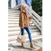 imagePRETTYGARDEN Womens Fashion Winter Coat Sherpa Fleece Faux Fur Shearling Oversized Trendy Jackets Warm OuterwearKhaki