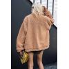 imagePRETTYGARDEN Womens Fashion Winter Coat Sherpa Fleece Faux Fur Shearling Oversized Trendy Jackets Warm OuterwearKhaki