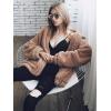 imagePRETTYGARDEN Womens Fashion Winter Coat Sherpa Fleece Faux Fur Shearling Oversized Trendy Jackets Warm OuterwearKhaki