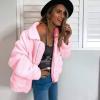 imagePRETTYGARDEN Womens Fashion Winter Coat Sherpa Fleece Faux Fur Shearling Oversized Trendy Jackets Warm OuterwearPink