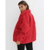 imagePRETTYGARDEN Womens Fashion Winter Coat Sherpa Fleece Faux Fur Shearling Oversized Trendy Jackets Warm OuterwearRed