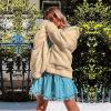 imagePRETTYGARDEN Womens Fashion Winter Coat Sherpa Fleece Faux Fur Shearling Oversized Trendy Jackets Warm OuterwearStyle One Apricot