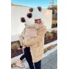 imagePRETTYGARDEN Womens Fashion Winter Coat Sherpa Fleece Faux Fur Shearling Oversized Trendy Jackets Warm OuterwearStyle One Apricot