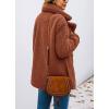 imagePRETTYGARDEN Womens Fashion Winter Coat Sherpa Fleece Faux Fur Shearling Oversized Trendy Jackets Warm OuterwearStyle Two Brown