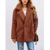 imagePRETTYGARDEN Womens Fashion Winter Coat Sherpa Fleece Faux Fur Shearling Oversized Trendy Jackets Warm OuterwearStyle Two Brown
